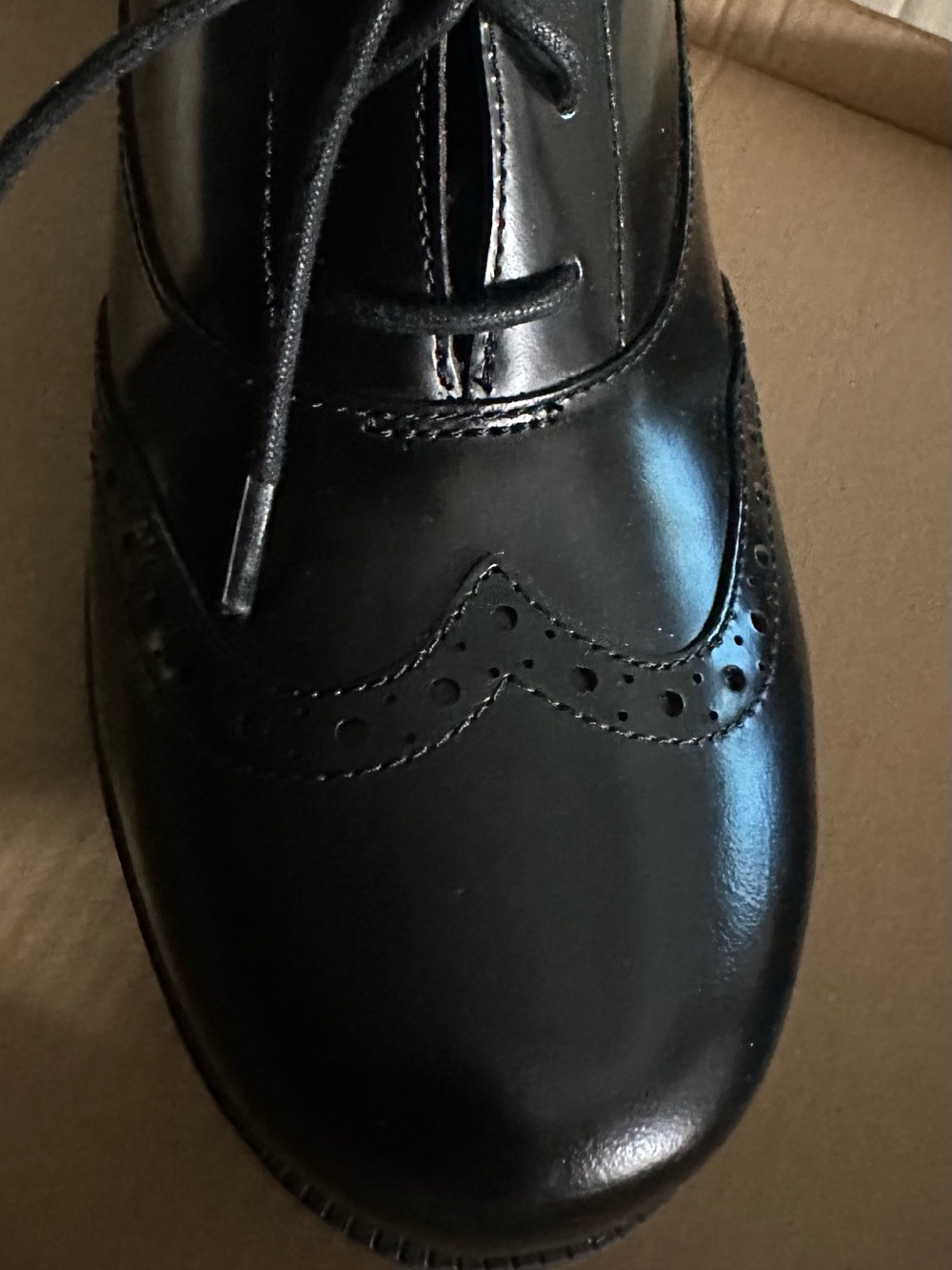 Clarks Black Women's Brogue Lace-Up Heels